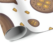Tasty chocolate chip cookies seamless pattern cadeaupapier (Rol Hoek)
