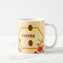 Tasty Coffee Beans & Floral Mug Sticker – Vintage  Koffiemok