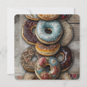 Tasty Decorative Bagels Feestdagenkaart