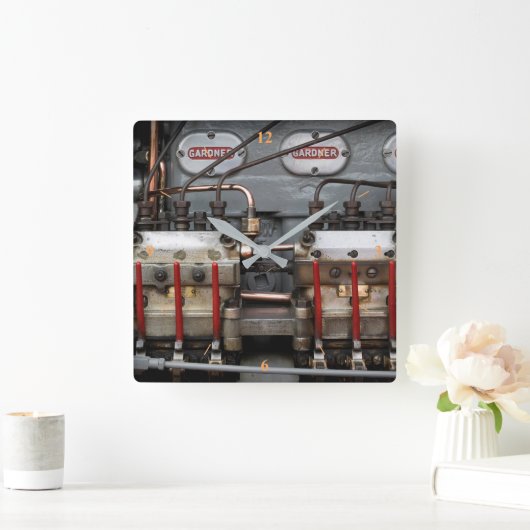 Tasty Diesel Vierkante Klok (Huis)