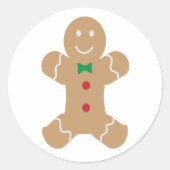 Tasty Gingerbrood Man Ronde Sticker (Voorkant)