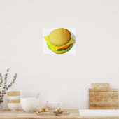 Tasty Hamburger Takeaway Food Poster (Keuken)