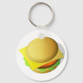 Tasty Hamburger Takeaway Food Sleutelhanger (Achterkant)