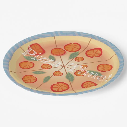 Tasty Margarita Pizza Papieren Bordje (Gekanteld)