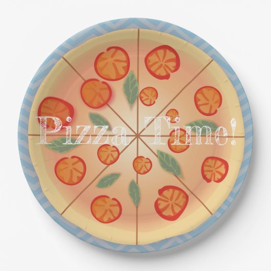 Tasty Margarita Pizza Papieren Bordje (Voorkant)