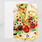 Tasty Pizza Briefpapier (Voorkant / Achterkant)