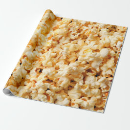 Tasty popcorn op de hele achtergrond. Eten Cadeaupapier