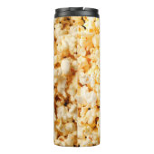 Tasty popcorn op de hele achtergrond. Eten  Thermosbeker (Achterkant)