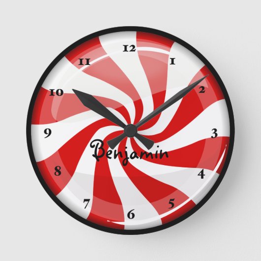 Tasty Round Peppermint Ronde Klok (Voorkant)