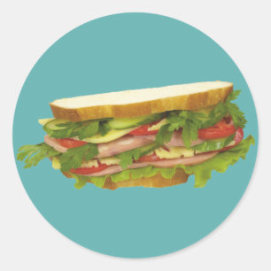 Tasty Sandwich Ronde Sticker