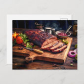 Tasty sizzling BBQ Beef Brisket Briefkaart (Voorkant / Achterkant)