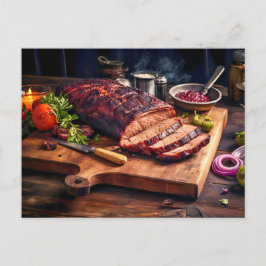 Tasty sizzling BBQ Beef Brisket Briefkaart
