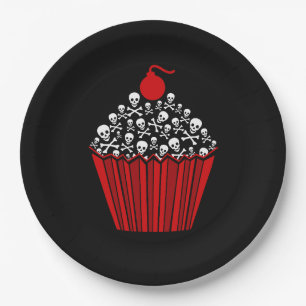 {{{ Tasty Skull Cupcake }}} Papieren Bordje