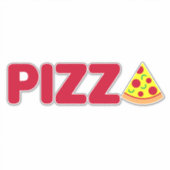 Tasty Slice of Pizza Italiaans restaurant Logo Sticker (Voorkant)