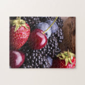 Tasty Summer Fruits on a Wooden Table Legpuzzel (Horizontaal)