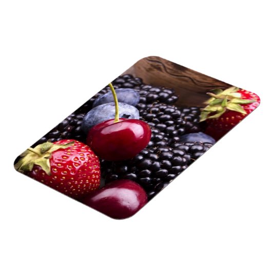 Tasty Summer Fruits on a Wooden Table Magneet (Linkerzijde)