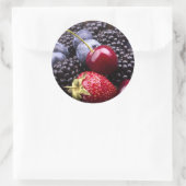 Tasty Summer Fruits on a Wooden Table Ronde Sticker (Tas)