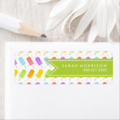 Tasty Summer Waterverf Popsicle Patroon Etiket (Insitu)