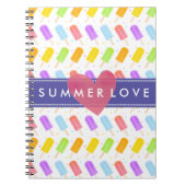 Tasty Summer Waterverf Popsicle Patroon Notitieboek (Voorkant)