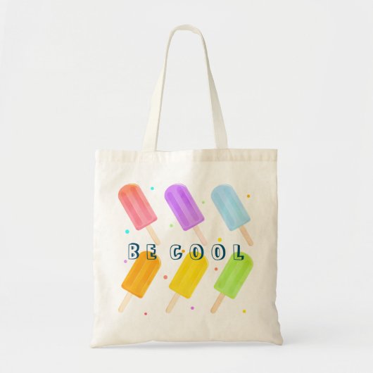 Tasty Summer Waterverf Popsicle Patroon Tote Bag (Voorkant)
