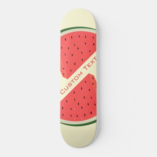 Tasty Watermeloen - zoet - Jouw tekst toevoegen Persoonlijk Skateboard (Voorkant)