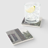 Tasty World, Athene, Georgia Marble Onderzetter (Zijkant)