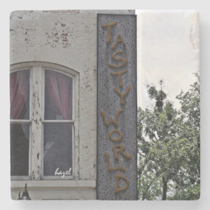 Tasty World, Athene, Georgia Marble Onderzetter