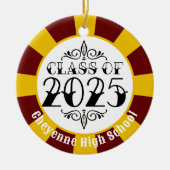 Tat Class of 2025 (Naam toevoegen) Afstuderen Keramisch Ornament (Voorkant)