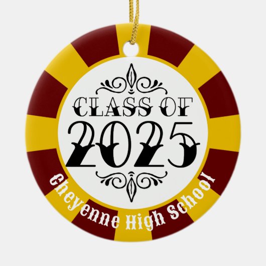 Tat Class of 2025 (Naam toevoegen) Afstuderen Keramisch Ornament (Voorkant)