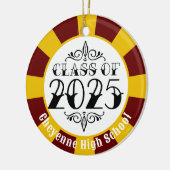 Tat Class of 2025 (Naam toevoegen) Afstuderen Keramisch Ornament (Links)