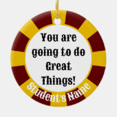 Tat Class of 2025 (Naam toevoegen) Afstuderen Keramisch Ornament (Achterkant)