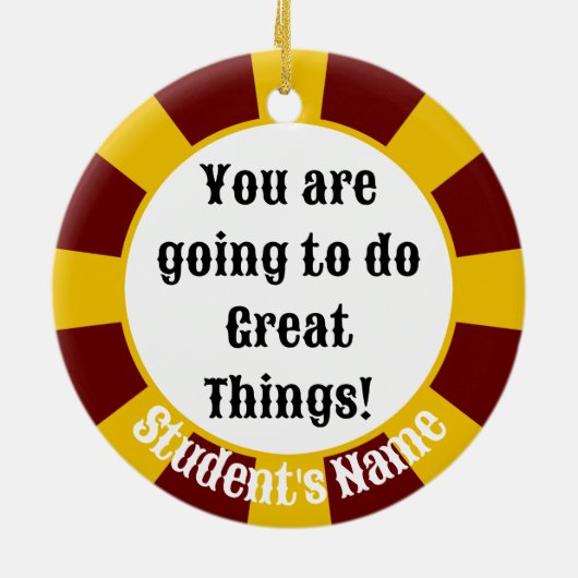 Tat Class of 2025 (Naam toevoegen) Afstuderen Keramisch Ornament (Achterkant)