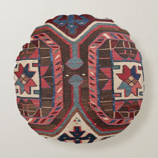 Tat Kilim Arizona Westerne Cowboy Style  Rond Kussen (Voorkant)