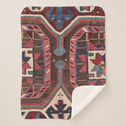 Tat Kilim Arizona Westerne Cowboy Style  Sherpa Deken (Voorkant)
