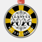 Tat Klasse van 2026 Afstuderen Metalen Ornament (Voorkant)