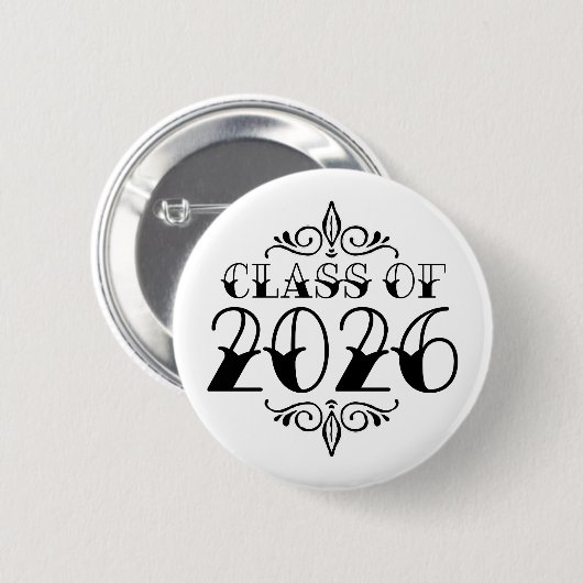 Tat Klasse van 2026 Afstuderen Ronde Button 5,7 Cm (Voorkant /achterkant)