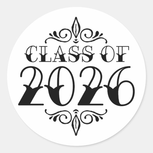 Tat Klasse van 2026 Afstuderen Ronde Sticker (Voorkant)