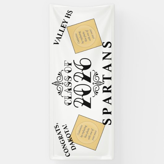 Tat Klasse van 2026 Afstuderen Spandoek (Verticaal)