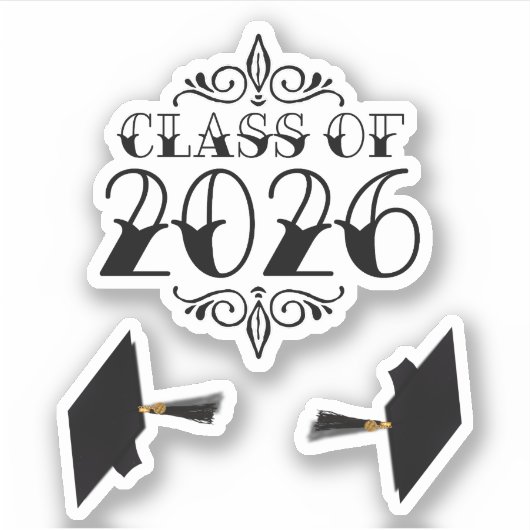 Tat Klasse van 2026 Afstuderen Sticker (Voorkant)