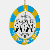 Tat Klasse van 2026 Foto Afstuderen Keramisch Ornament (Rechts)