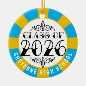 Tat Klasse van 2026 Foto Afstuderen Keramisch Ornament (Voorkant)