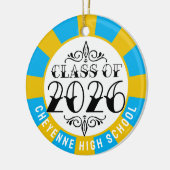 Tat Klasse van 2026 Foto Afstuderen Keramisch Ornament (Links)