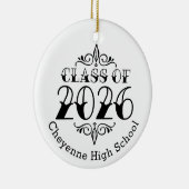 Tat Klasse van 2026 Foto Afstuderen Keramisch Ornament (Rechts)