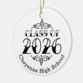 Tat Klasse van 2026 Foto Afstuderen Keramisch Ornament (Links)