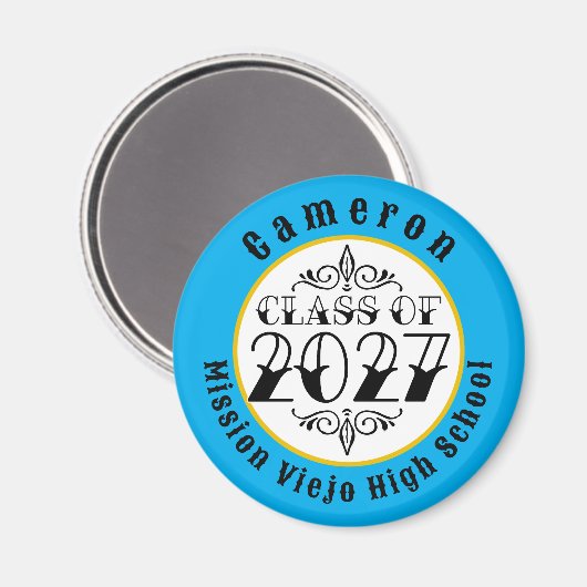 Tat Stijl Klas van 2027 Afstuderen Magneet (Voorkant / Achterkant)