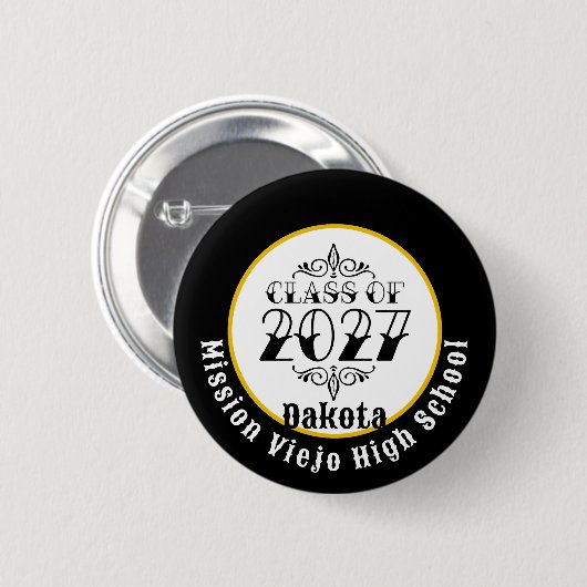 Tat Stijl Klas van 2027 Afstuderen Ronde Button 5,7 Cm (Voorkant /achterkant)