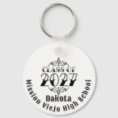 Tat Stijl Klas van 2027 Foto Afstuderen Sleutelhanger (Voorkant)