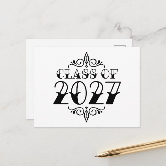 Tat-Style Afstudeerklas van 2027 Briefkaart (Voorkant / Achterkant in situ)