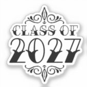 Tat-Style Class of 2027 Graduation Sticker (Voorkant)