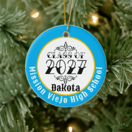 Tat Style Class of 2027 Photo Graduation Keramisch Ornament